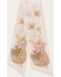 Ferragamo - Water Lilies Print Silk Bandeau - Lyst