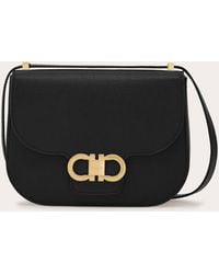 Ferragamo - Gancini Leather Shoulder Bag - Lyst