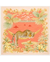 Ferragamo - Jungle Print Silk Foulard - Lyst