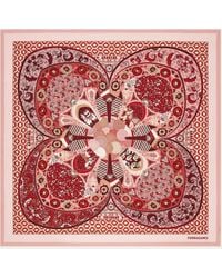 Ferragamo - Monile Print Silk Scarf - Lyst