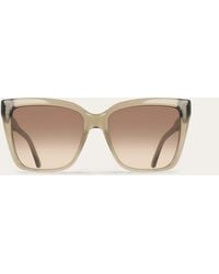 Ferragamo - Rectangular Frame Sunglasses - Lyst