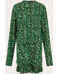 Ferragamo - Mini Dress With Drape Detail - Lyst