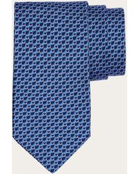 Ferragamo - Hommes Cravate En Soie Imprimé Soleil Bleu - Lyst