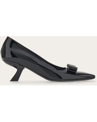 Ferragamo - Mujer Zapatos De Salón Lazo Vara Negro Talla - Lyst