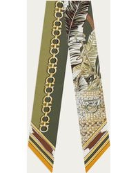 Ferragamo - Feline Print Mini Bandeau - Lyst
