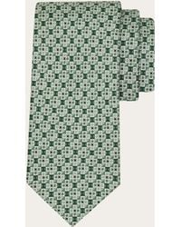 Ferragamo - Gancini Square Print Silk Tie - Lyst