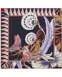 Ferragamo - Flowers And Butterflies Print Shawl - Lyst