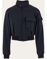 Ferragamo - Cropped bomber jacket - Lyst