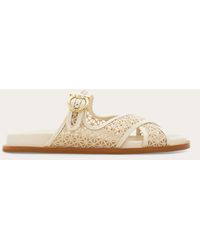 Ferragamo - Gancini Buckle Crossover Slide .5 - Lyst