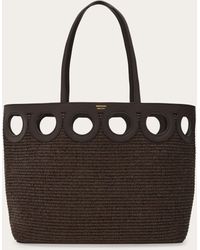 Ferragamo - Gancini Outline Tote Bag (M) - Lyst