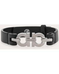 Ferragamo - Uomo Bracciale Con Doppio Gancini - Lyst