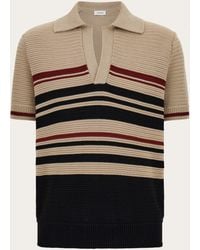 Ferragamo - Cotton Knit Polo Shirt - Lyst