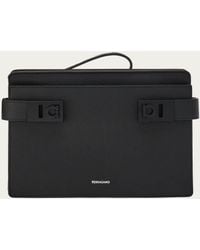Ferragamo - Hommes Pochette Avec Boucles Gancini Noir - Lyst