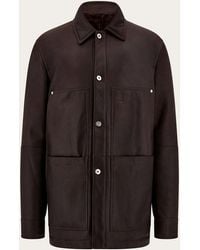 Ferragamo - Sheepskin Leather Blouson - Lyst