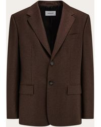 Ferragamo - Single Breasted Flannel Blazer - Lyst