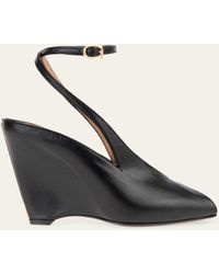 Ferragamo - Peep Toe Wedge Sandal - Lyst