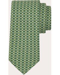 Ferragamo - Gancini Bicolor Print Silk Tie - Lyst