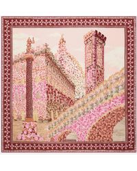Ferragamo - Palazzo Spini Feroni Print Silk Scarf - Lyst