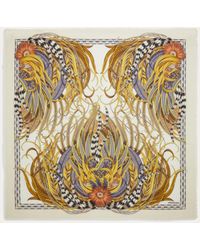 Ferragamo - Rooster Print Shawl - Lyst