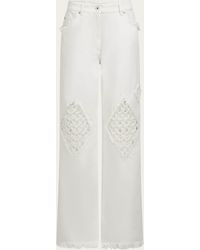 Ferragamo - Jeans With Frayed Detail - Lyst