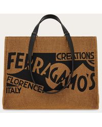 Ferragamo - Donna Tote Bag Con Logo (M) - Lyst