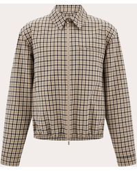 Ferragamo - Check Bomber Jacket - Lyst
