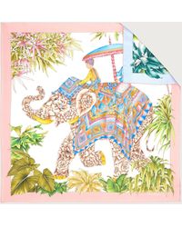 Ferragamo - Pañuelo De Seda Estampado India - Lyst