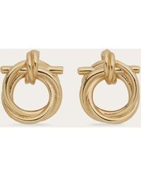 Ferragamo - Twisted Gancini Earrings - Lyst