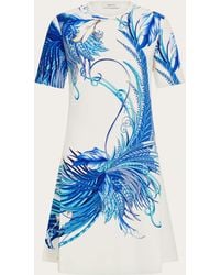 Ferragamo - Feather Show Print Dress - Lyst