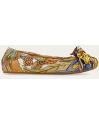 Ferragamo - Bow Embellished Ballet Flat - Lyst