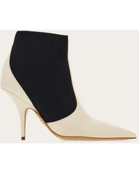 Ferragamo - Mujer Botines Con Detalle Gráfico Blanco Talla .5 - Lyst