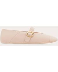 Ferragamo - Gancini Buckle Ballet Flat .5 - Lyst