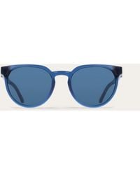 Ferragamo - Round Frame Sunglasses - Lyst