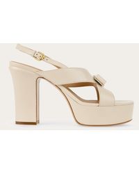 Ferragamo - Vara Bow Platform Sandal .5 - Lyst