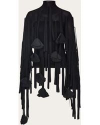 Ferragamo - Mujer Jersey De Con Flores Negro - Lyst