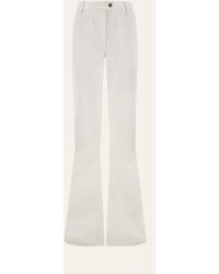 Ferragamo - Mujer Pantalones 5 Bolsillos Blanco - Lyst