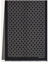 Ferragamo - Gancini Jacquard Stole With Lurex - Lyst