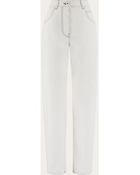Ferragamo - Femmes Pantalon 5 Poches Blanc - Lyst