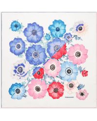 Ferragamo - Anemone Print Silk Scarf - Lyst
