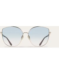 Ferragamo - Rectangular Frame Sunglasses - Lyst