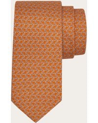 Ferragamo - Men Safety Pin Print Silk Tie - Lyst