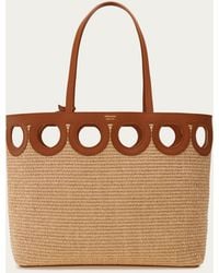 Ferragamo - Gancini Outline Tote Bag (L) - Lyst