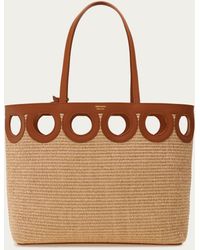 Ferragamo - Gancini Outline Tote Bag (L) - Lyst