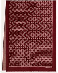 Ferragamo - Gancini Jacquard Stole With Lurex - Lyst