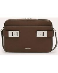 Ferragamo - East-West Crossbody Bag With Hug Buckle - Lyst