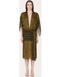 Ferragamo - Silk And Viscose Dress - Lyst