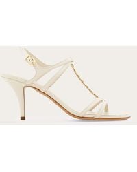 Ferragamo - Vara Chain T-Strap Sandal - Lyst