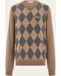 Ferragamo - V-Neck Sweater - Lyst