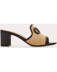 Ferragamo - Gancini Ornament Mid-Heel Slide .5 - Lyst