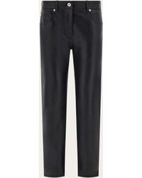 Ferragamo - Mujer Pantalones 5 Bolsillos De Napa Negro - Lyst